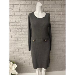 AB Studio Gray Sweater Dress Size M NWT